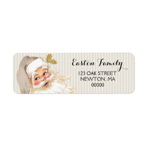 Vintager Viktorianischer Weihnachtsmann Taupe & Go