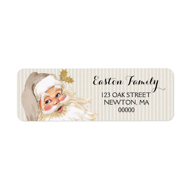 Vintager Viktorianischer Weihnachtsmann Taupe & Go (Vorne)