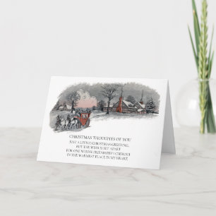Vintager Viktorianischer Weihnachtsverkehr - Schne Feiertagskarte