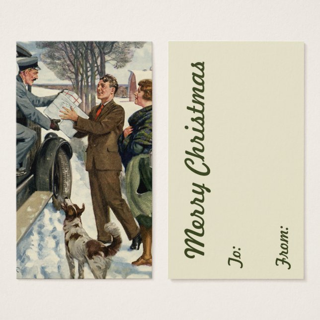 Vintager Viktorianischer Weihnachtsversand (Vorne & Hinten)