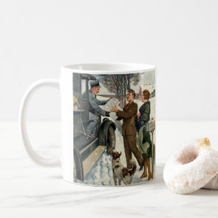 Vintager Viktorianischer Weihnachtsversand Tasse
