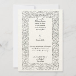 Vintager Viktorianischer Zeitalter 1873 Einfache B Einladung