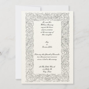 Vintager Viktorianischer Zeitalter 1873 Einfache B Einladung