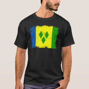 Vintager Vincent und die Grenadinen Fahne Saint Vi T-Shirt