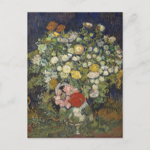 Vintager Vincent Van Gogh Bouquet von Blume Postkarte