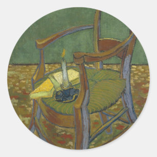 Vintager Vincent van Gogh Gauguins Vorsitzender Runder Aufkleber