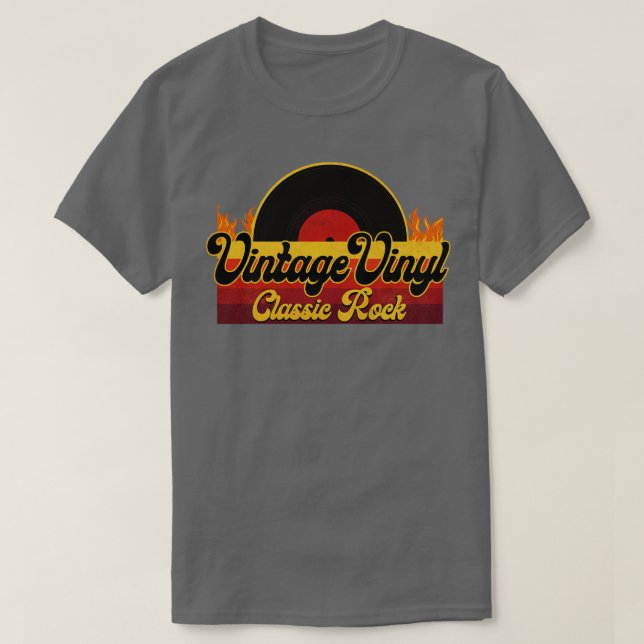 Vintager Vinyl Classic Rock T-Shirt (Design vorne)