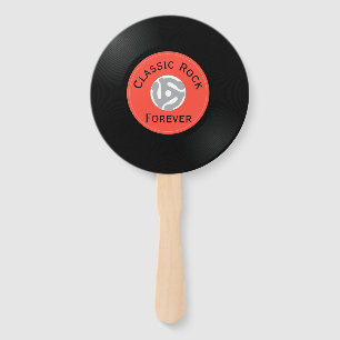 Vintager Vinyl Record Single Design Handheld-Lüfte Fächer