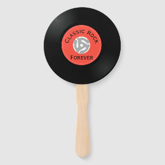 Vintager Vinyl Record Single Design Handheld-Lüfte Fächer