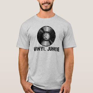 Vintager Vinyljunkie-T - Shirt