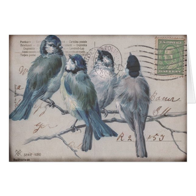 Vintager Vogel (Vorderseite (Horizontal))