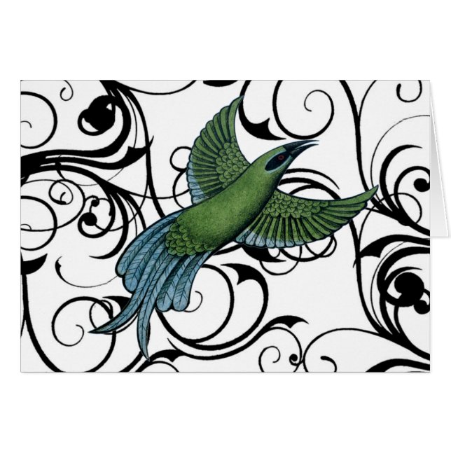 Vintager Vogel (Vorderseite (Horizontal))