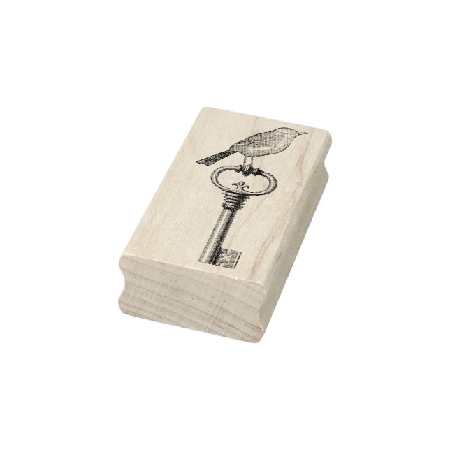 Vintager Vogel auf einer wichtigen Gummi-Briefmark Gummistempel (Stempel)