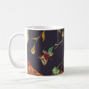 Vintager Vogel, Schmetterling, Stickerei Wasserfar Kaffeetasse