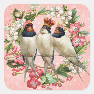 Vintager Vogelbarsch Sticker schlucken