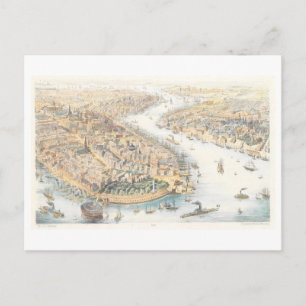 Vintager Vogelblick in New York Postkarte