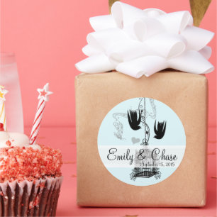 Vintager Vogelkäfig Runder Aufkleber