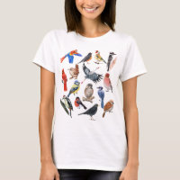 Vintager Vogelschutz-Cottage-T - Shirt