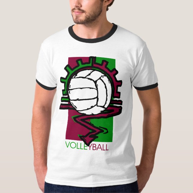 Vintager Volleyball T-Shirt (Vorderseite)