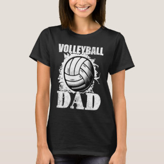 Vintager Volleyball-Vater 9 T-Shirt