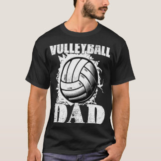 Vintager Volleyball-Vater 9 T-Shirt