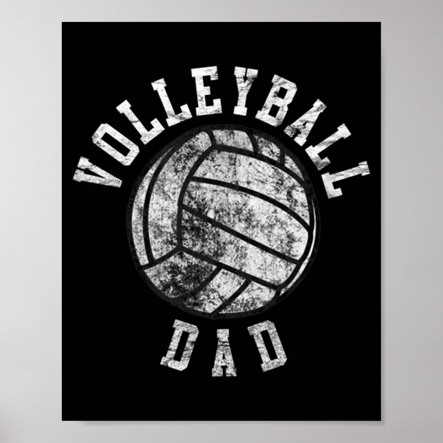 Vintager Volleyball-Vater Poster (Vorne)