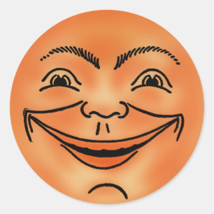 Vintager Vollmondsticker Runder Aufkleber