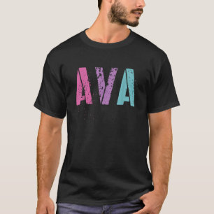 Vintager Vorname AVA Girl Rock Star Schwester Mama T-Shirt