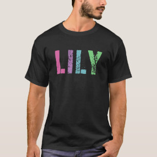 Vintager Vorname LILY Girl Rock Star Schwester Mam T-Shirt