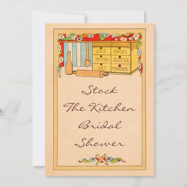 Vintager Vorrat das Einladung (Vorderseite)