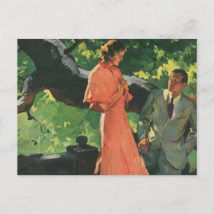 Vintager Vorschlag; Heiraten Sie mich? Postkarte