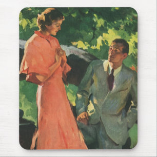 Vintager Vorschlag, wirst du mich heiraten? Mousepad