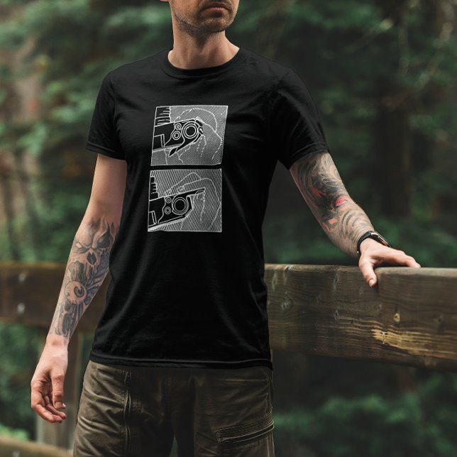 Vintager Vorwärtshebel für Kamerafolien gezeichnet T-Shirt (Von Creator hochgeladen)