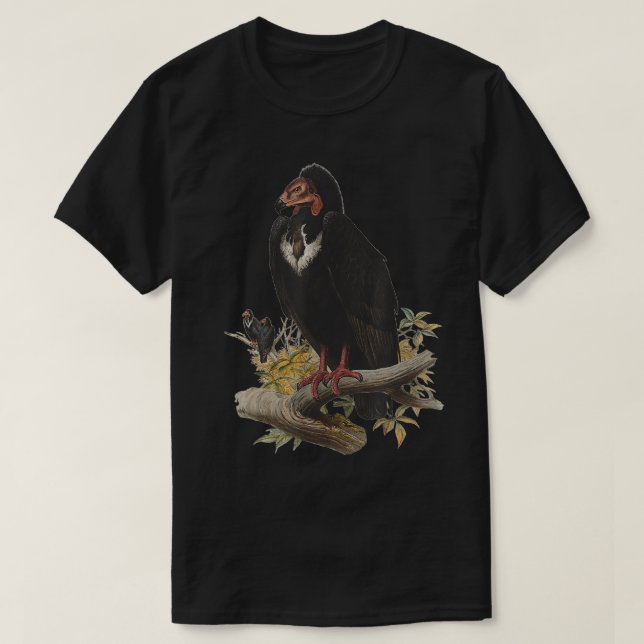 Vintager Vulture Scientific Zeichnend Türkei RedHe T-Shirt (Design vorne)
