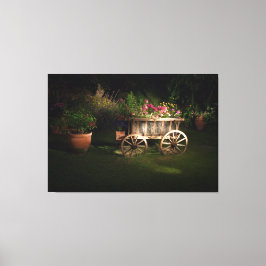 Vintager Wagen mit Blume Leinwanddruck