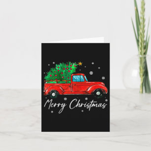 Vintager Wagen Weihnachten - Baum auf dem Auto Xma Karte