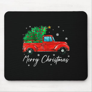 Vintager Wagen Weihnachten - Baum auf dem Auto Xma Mousepad