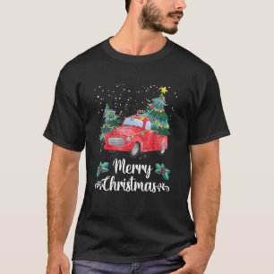 Vintager Wagen Weihnachtsbaum auf dem Auto Xmas Ur T-Shirt