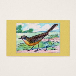 Vintager Wagtail-Vogel-Druck