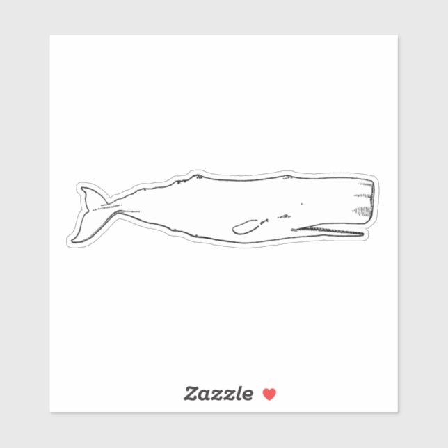 Vintager Wal Aufkleber (Blatt)