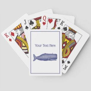 Vintager Wal aus dem 19. Jahrhundert, der N Zeichn Spielkarten