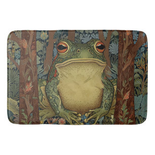 Vintager Waldfrosch Badematte