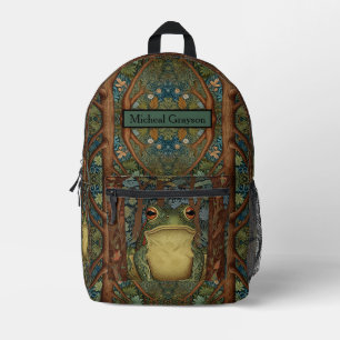 Vintager Waldfrosch Bedruckter Rucksack