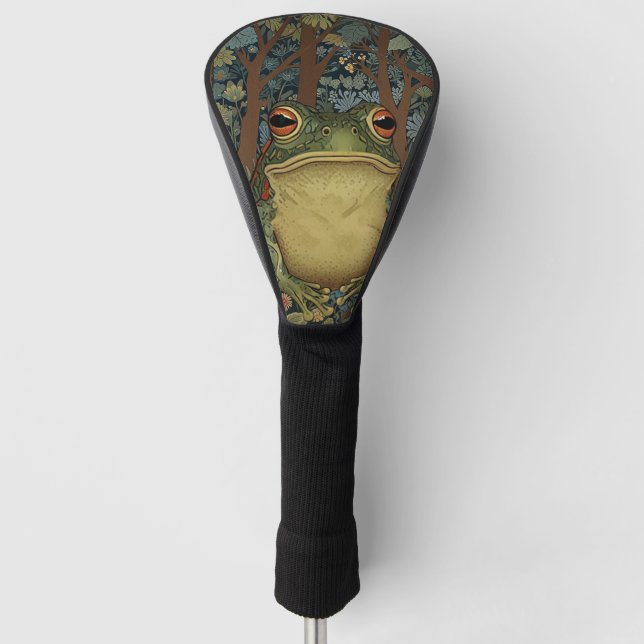 Vintager Waldfrosch Golf Headcover (Vorderseite)