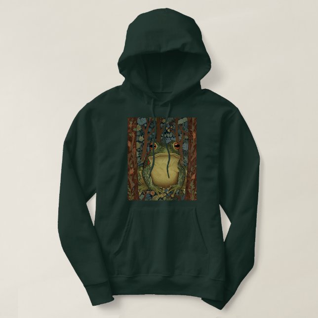 Vintager Waldfrosch Hoodie (Design vorne)