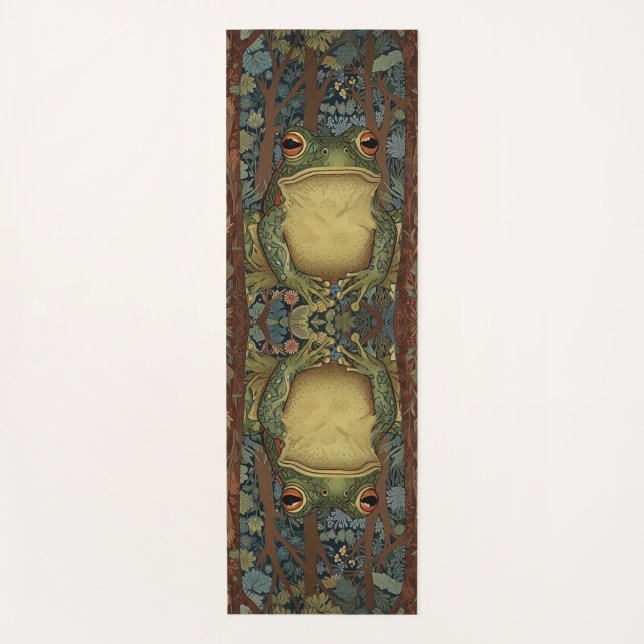 Vintager Waldfrosch Yogamatte (Vorderseite)