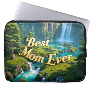 Vintager Wasserfall Beste Mama je Laptopschutzhülle