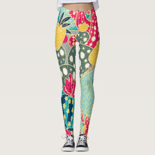 Vintager Wasserfarbenkürbis: Herbstmuster Leggings