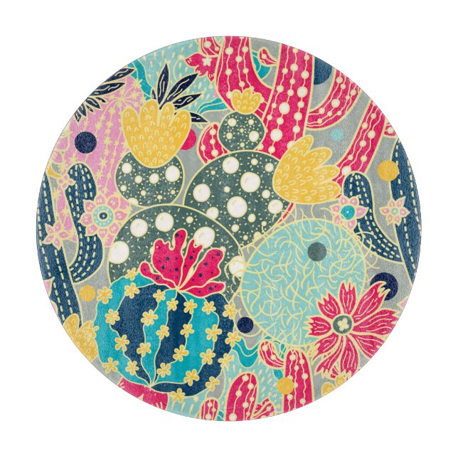 Vintager Wasserfarbenkürbis: Herbstmuster Schneidebrett (Vorderseite)