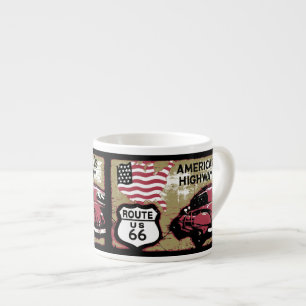Vintager Weg US 66 Espressotasse